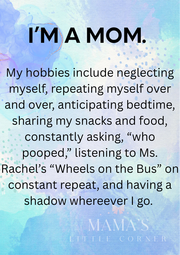 Ohhh, the joys of motherhood 😂